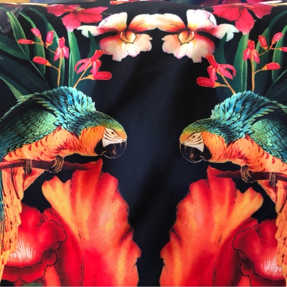 NWT TED BAKER •Rare• Bismii Tropical Toucan Midi Dress Ted Sz 4 - US 10 - Picture 15 of 15